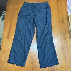 REI UPF 50 Pants Women's 10 Black Outdoor Drawstring Straight Leg Bottoms Nylon